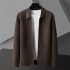 Men's AutumnWinter New Arrival Solid-Colored Thickened Lapel Long-Sleeve Sweater With Pockets