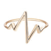 Todorova Fashion Jewelry Hot Selling Silver Lifeline Pulse Heartbeat Band Ring for Women Simple Vintage Accessories