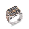Retro Inlaid Teaching Men's Fashion Retro Ring Ornament