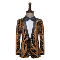 Sequins Performance Costume Men's Suit Versatile Jacket