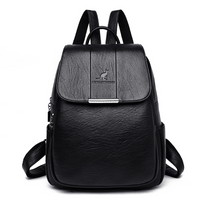 Stylish PU Leather Fashion Backpack - 30cm Height Everyday Carry Bag