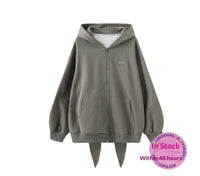 Women's Hooded Sweatshirt, Loose-fitting Autumn Coat