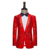 Sequins Performance Costume Men's Suit Versatile Jacket